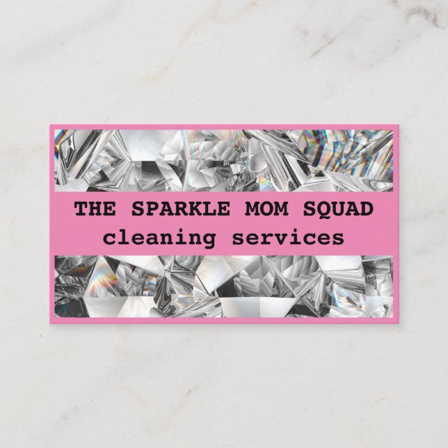 The Sparkle Mom Squad House Cleaning  Business Card (Front)