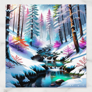 The sparkling snow in the picture is so beautiful! envelope liner