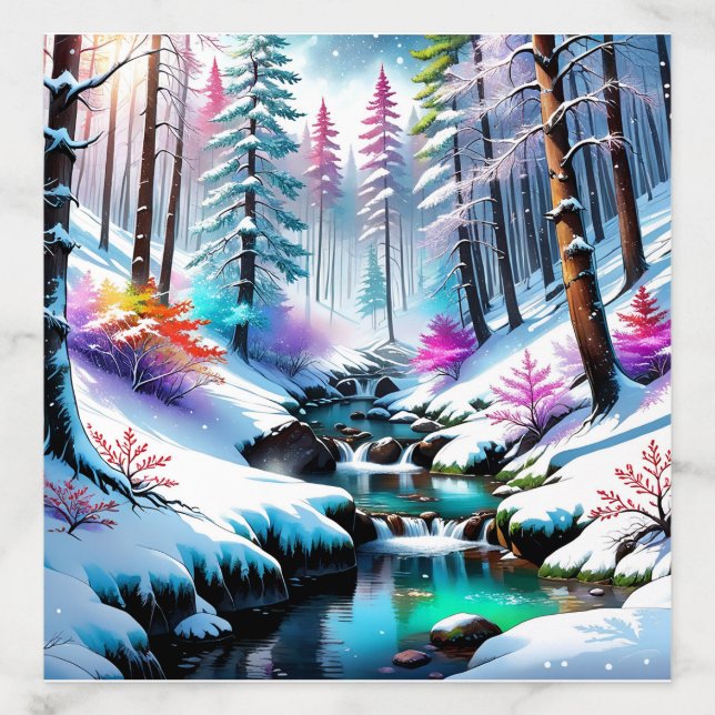 The sparkling snow in the picture is so beautiful! envelope liner (Design)