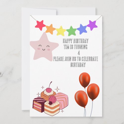 The Special Birthday Invitation card