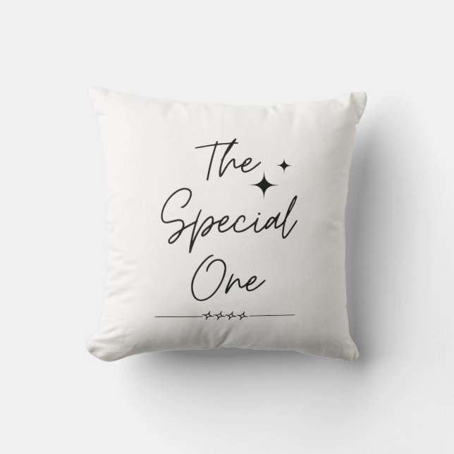 The Special One Throw Pillow (Front)