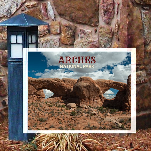 The Spectacles, North and South Windows, Arches NP Postcard (Creator Uploaded)