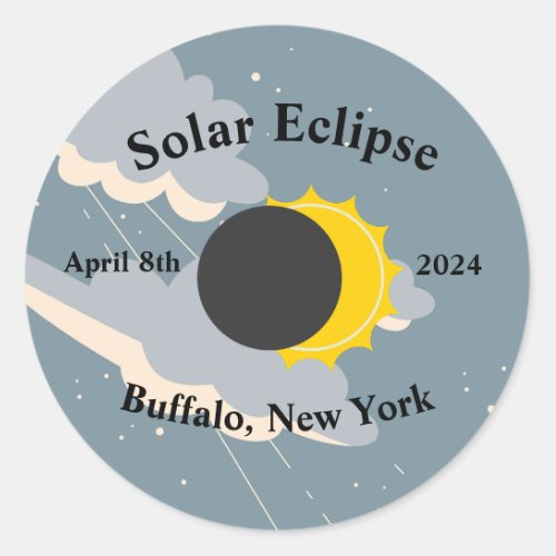 The Spectacular Solar Eclipse Round Stickers