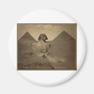 The Sphinx and Pyramids in Egypt circa 1867 Magnet