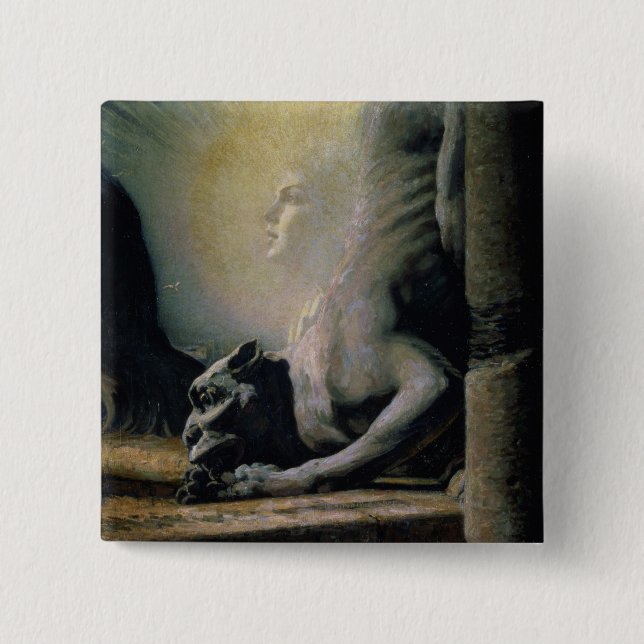 The Sphinx and the Chimera, 1906 (oil on canvas) Pinback Button (Front)