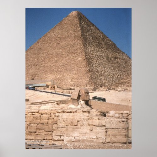The Sphinx and the Great Pyramid at Giza Poster