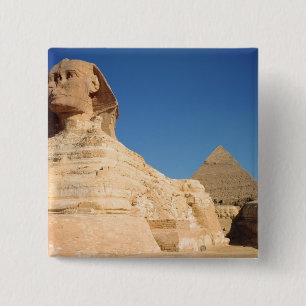 The Sphinx and The Pyramid of Khafre, Giza Pinback Button