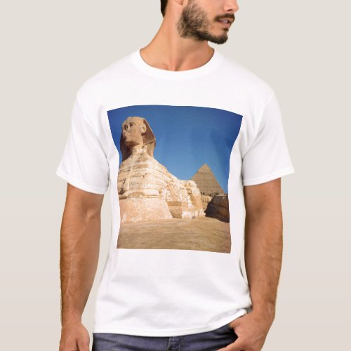 The Sphinx and The Pyramid of Khafre Giza T_Shirt
