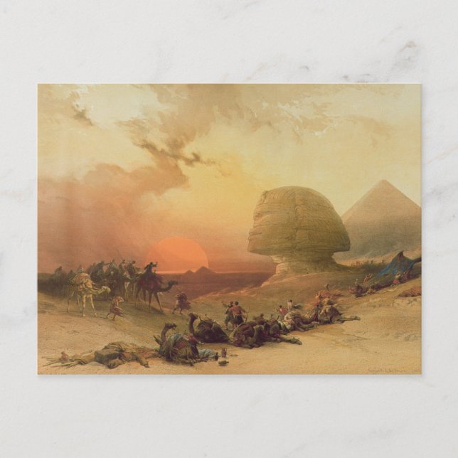 The Sphinx at Giza Postcard (Front)