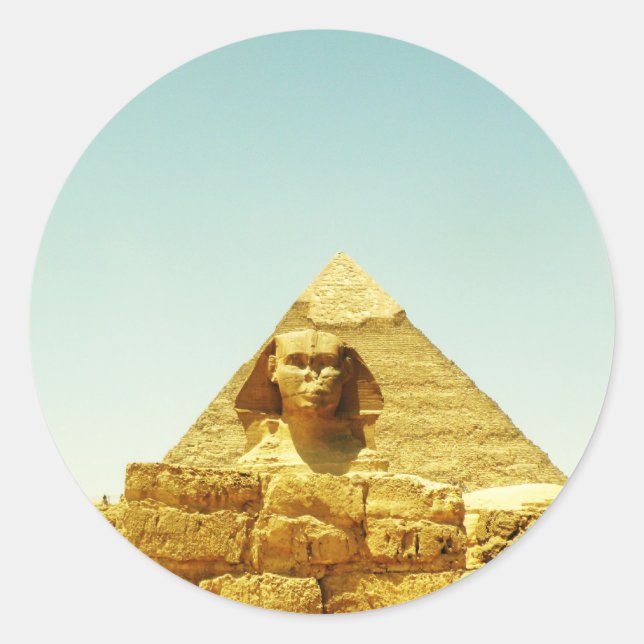 The sphinx classic round sticker (Front)