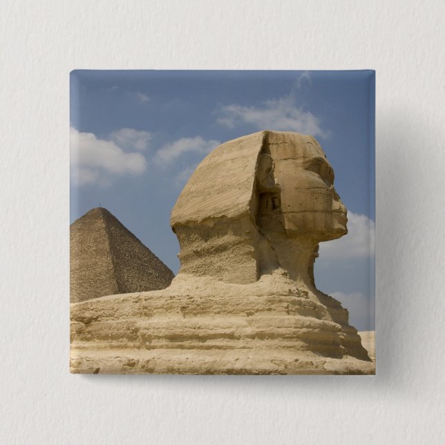 The Sphinx, Giza, Al Jizah, Egypt Pinback Button (Front)