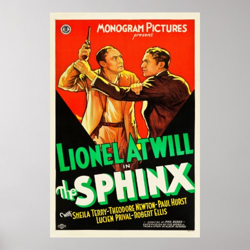 The Sphinx _ Vintage 1933 movie poster