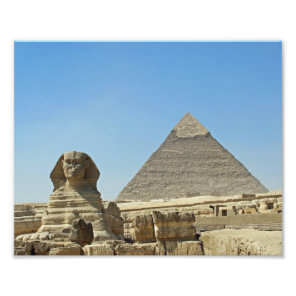 The Sphinx with Pyramids Photo Print
