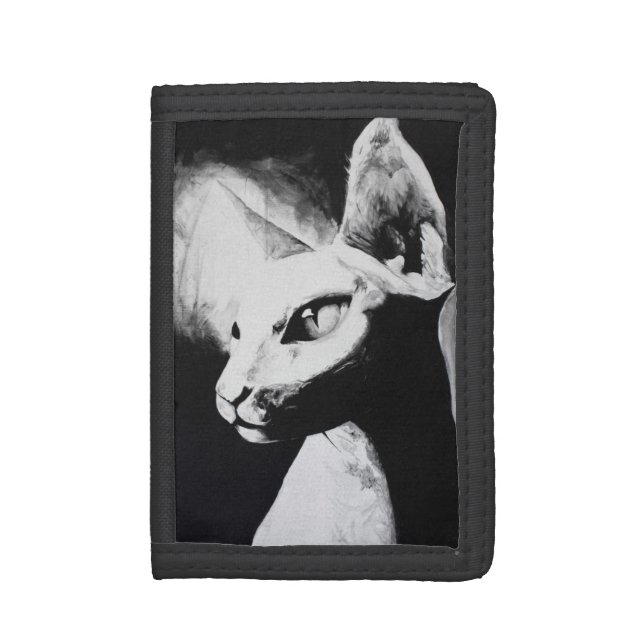 The Sphynx Cat Feline Original Art Wallet (Front Vertical)