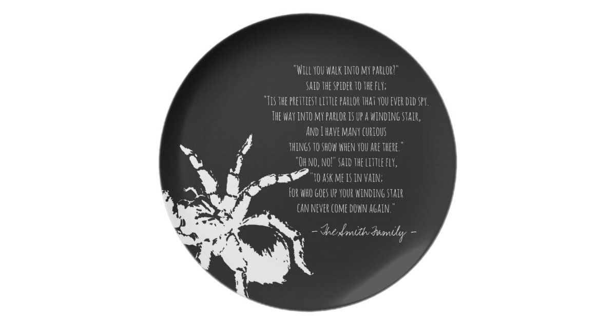 The Spider and the Fly Poem Dinner Plate | Zazzle.com