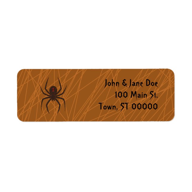 The Spider's Web Return Address Label (Front)