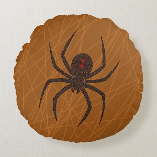 The Spider's Web Round Pillow (Front)