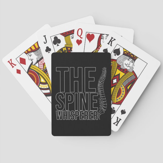 The Spine Whisperer Funny Chiropractor Poker Cards (Back)