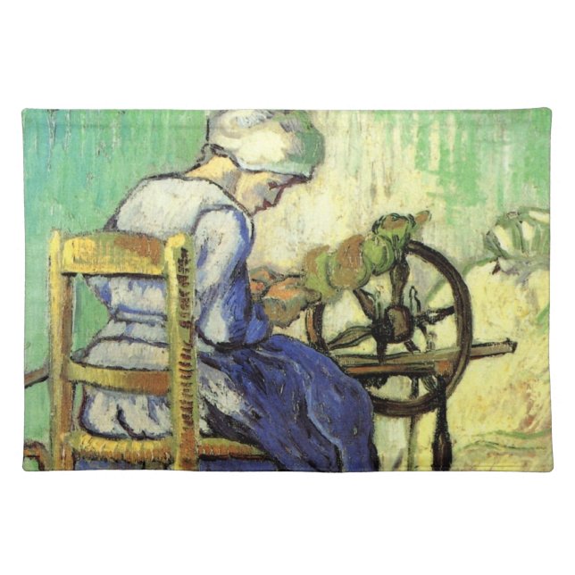 The Spinner by Vincent van Gogh Cloth Placemat (Front)