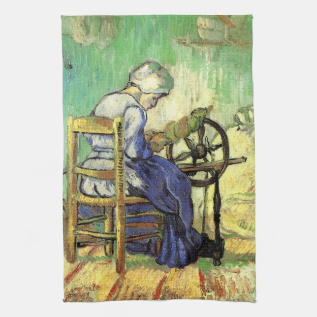 The Spinner by Vincent van Gogh Kitchen Towel (Vertical)