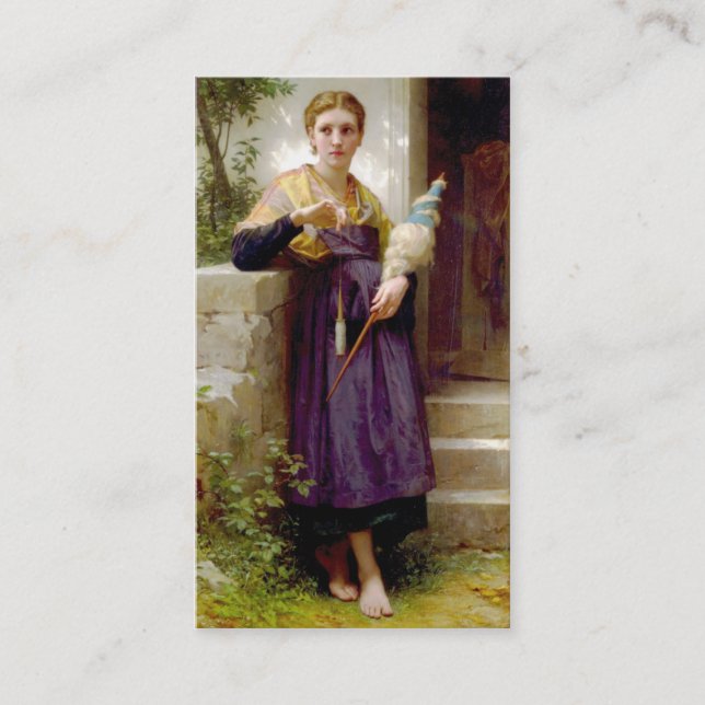The Spinner, William-Adolphe Bouguereau Business Card (Front)