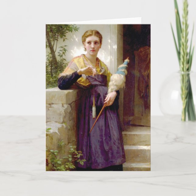 The Spinner, William-Adolphe Bouguereau Card (Front)