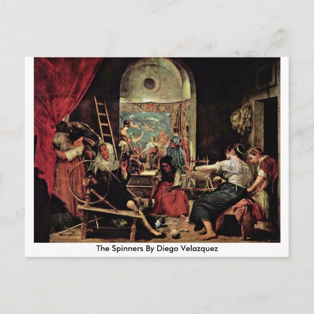 The Spinners By Diego Velazquez Postcard (Front)