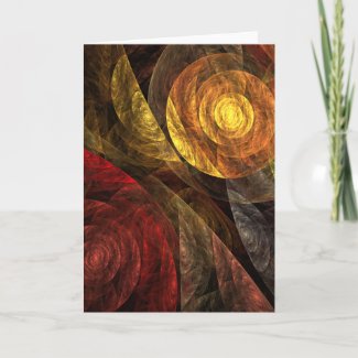 The Spiral of Life Abstract Art Greeting Card