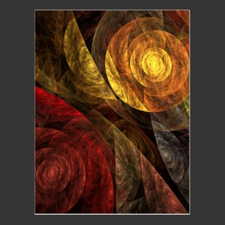 The Spiral of Life Abstract Art Postcard