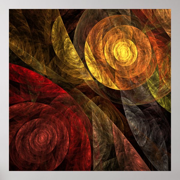 The Spiral of Life Abstract Art Poster