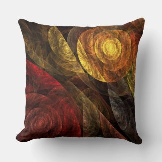 The Spiral of Life Abstract Art Throw Pillow