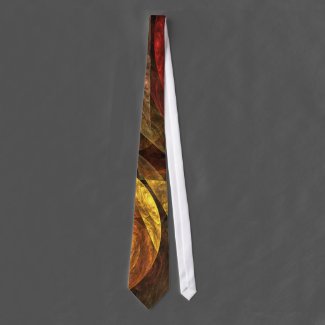 The Spiral of Life Abstract Art Tie