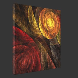 The Spiral of Life Abstract Wrapped Canvas Print