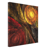 The Spiral of Life Abstract Wrapped Canvas Print