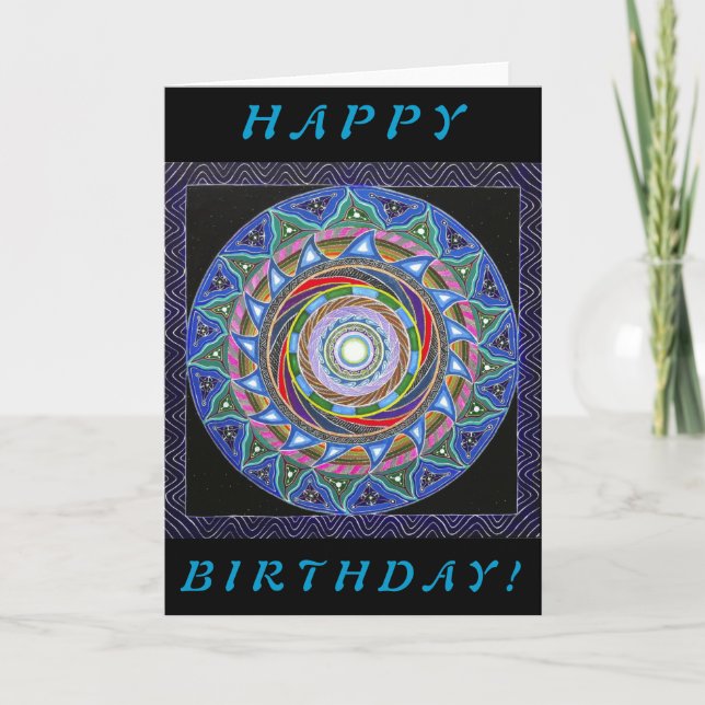 The Spiraling Vortex (Birthday Card) Card (Front)