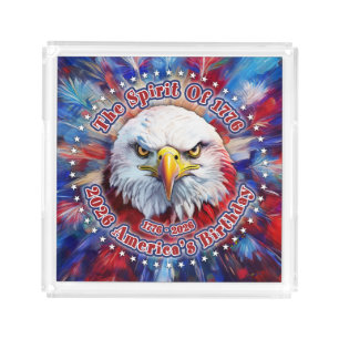 The Spirit Of 1776, 2026 America’s Red Eagle Firew Acrylic Tray