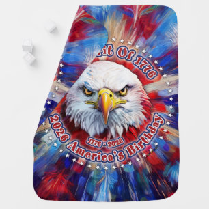 The Spirit Of 1776, 2026 America’s Red Eagle Firew Baby Blanket