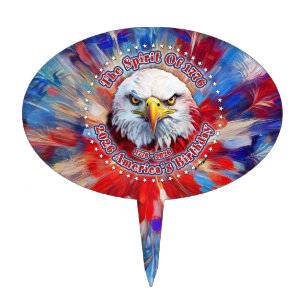 The Spirit Of 1776, 2026 America’s Red Eagle Firew Cake Topper