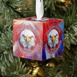 The Spirit Of 1776, 2026 America’s Red Eagle Firew Cube Ornament