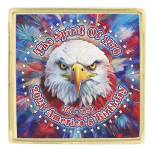 The Spirit Of 1776, 2026 America’s Red Eagle Firew Gold Finish Lapel Pin
