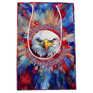 The Spirit Of 1776, 2026 America’s Red Eagle Firew Medium Gift Bag