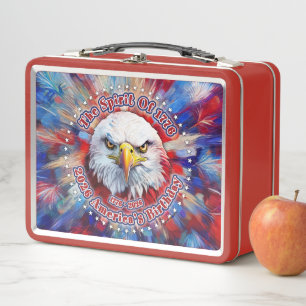 The Spirit Of 1776, 2026 America’s Red Eagle Firew Metal Lunch Box