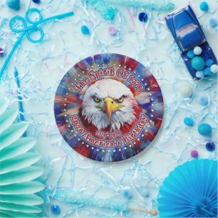 The Spirit Of 1776, 2026 America’s Red Eagle Firew Paper Plates