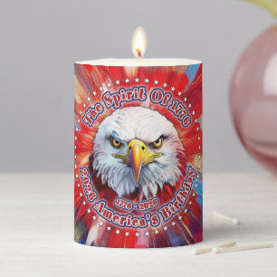 The Spirit Of 1776, 2026 America’s Red Eagle Firew Pillar Candle
