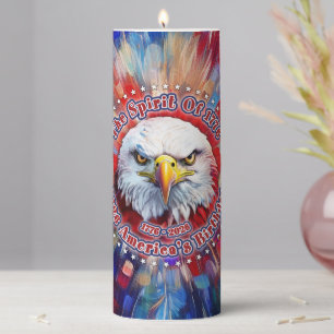 The Spirit Of 1776, 2026 America’s Red Eagle Firew Pillar Candle