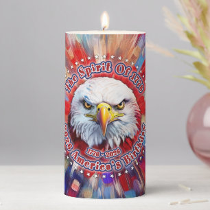 The Spirit Of 1776, 2026 America’s Red Eagle Firew Pillar Candle