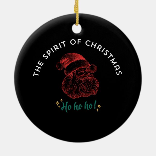 THE SPIRIT OF CHRISTMAS CERAMIC ORNAMENT (Back)