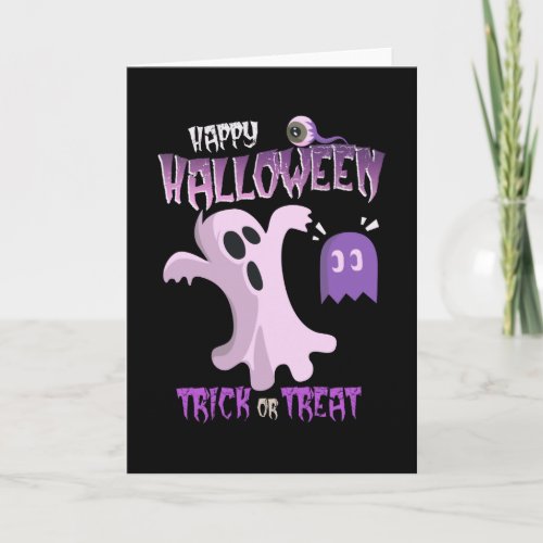 The Spirit Of Hallowen Trick Or Treat Card