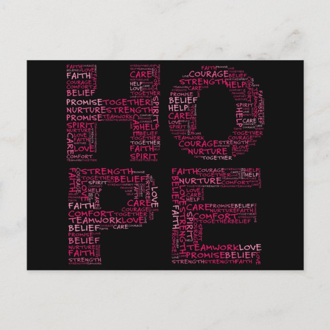 The Spirit of Hope (Pink Text) Postcard (Front)