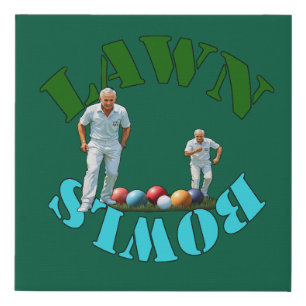 The Spirit of Lawn Bowls: Bowlers and Bowls Faux Canvas Print